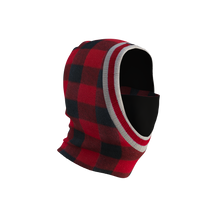 Load image into Gallery viewer, Pook Ninja - Red Plaid and Black Double Layer Polar Fleece Balaclava