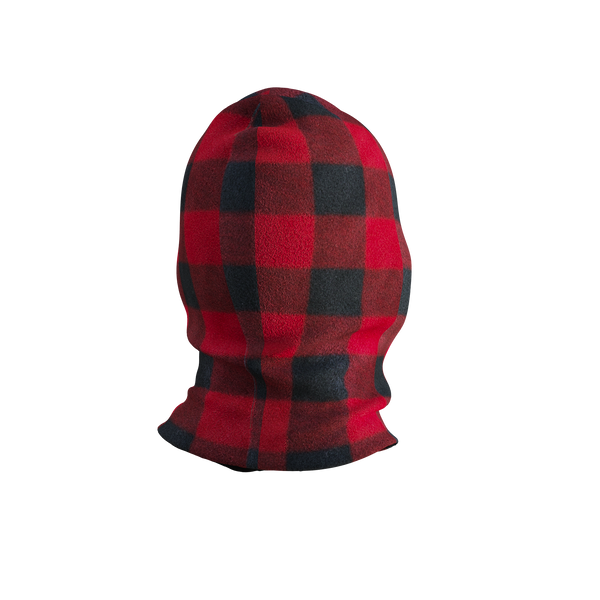 Pook Ninja - Red Plaid and Black Double Layer Polar Fleece Balaclava