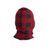Pook Ninja - Red Plaid and Black Double Layer Polar Fleece Balaclava