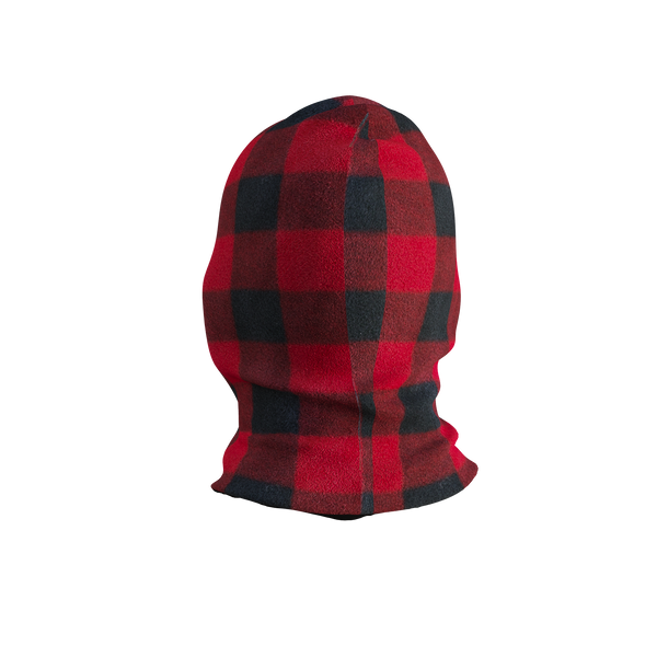 Pook Ninja - Red Plaid and Black Double Layer Polar Fleece Balaclava