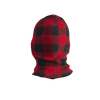 Pook Ninja - Red Plaid and Black Double Layer Polar Fleece Balaclava
