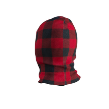 Load image into Gallery viewer, Pook Ninja - Red Plaid and Black Double Layer Polar Fleece Balaclava