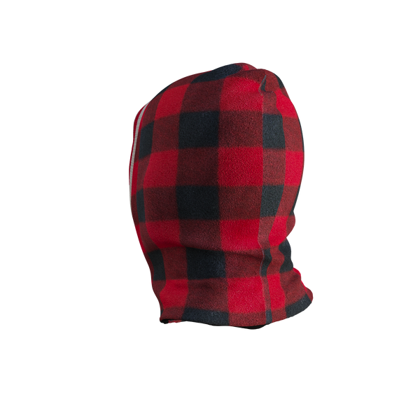 Pook Ninja - Red Plaid and Black Double Layer Polar Fleece Balaclava