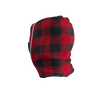 Pook Ninja - Red Plaid and Black Double Layer Polar Fleece Balaclava