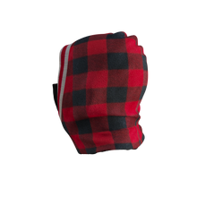 Load image into Gallery viewer, Pook Ninja - Red Plaid and Black Double Layer Polar Fleece Balaclava