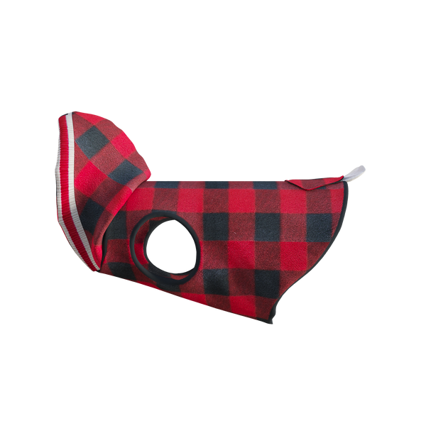 Pook Pooch Hoodie - Red Polar Fleece