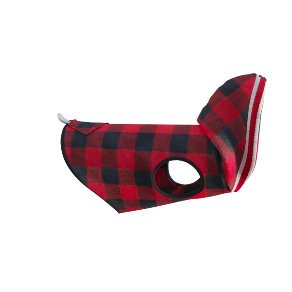 Pook Pooch Hoodie - Red Polar Fleece