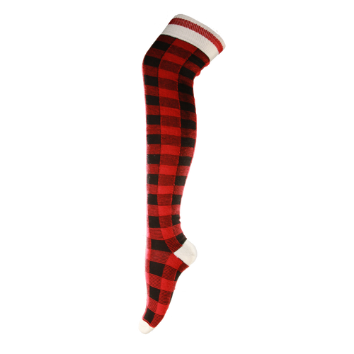 Pook Thigh High Sky Highs - Red Plaid