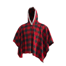 Load image into Gallery viewer, Pook Poncho - Adult Red Polar Fleece w/ Snap Fastners