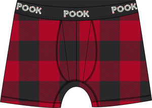 POOK 3 Pack Women's Underwear Beaver Red Plaid Cotton Panties
