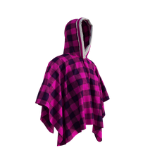 Load image into Gallery viewer, Pook Poncho - Adult Pink Polar Fleece w/ Snap Fastners