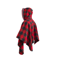 Load image into Gallery viewer, Pook Poncho - Adult Red Polar Fleece w/ Snap Fastners