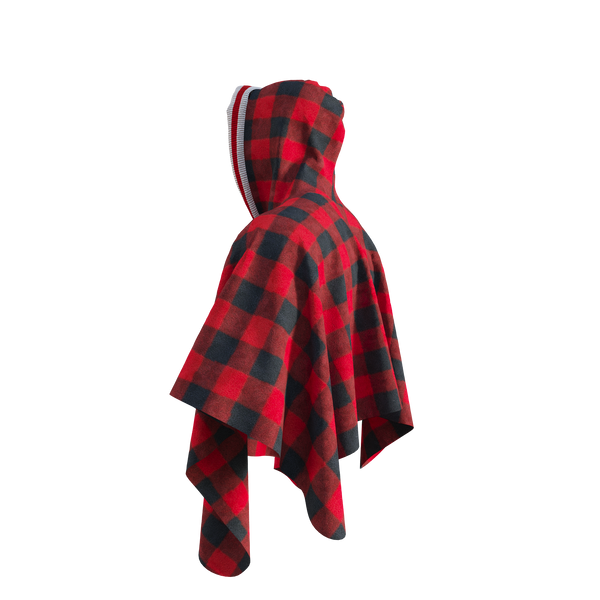Pook Poncho - Adult Red Polar Fleece w/ Snap Fastners