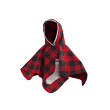 Load image into Gallery viewer, Pookie Poncho - Red Toddler/Youth Polar Fleece