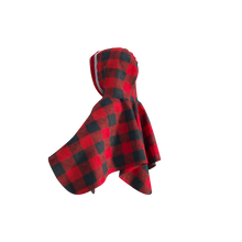 Load image into Gallery viewer, Pookie Poncho - Red Toddler/Youth Polar Fleece