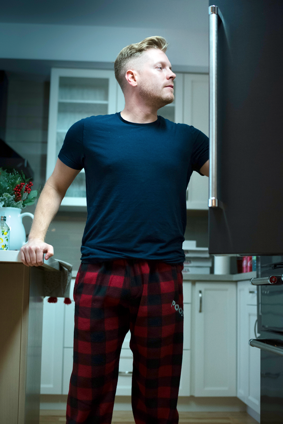 Fleece Pajama Pants (Red Plaid)