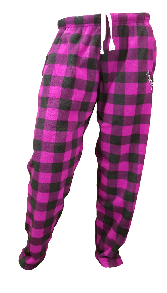 Fleece Pajama Pants (Pink Plaid)