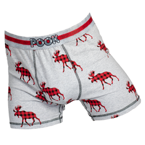 POOK Cotton Men Men's Boxer With Moose Print Underwear