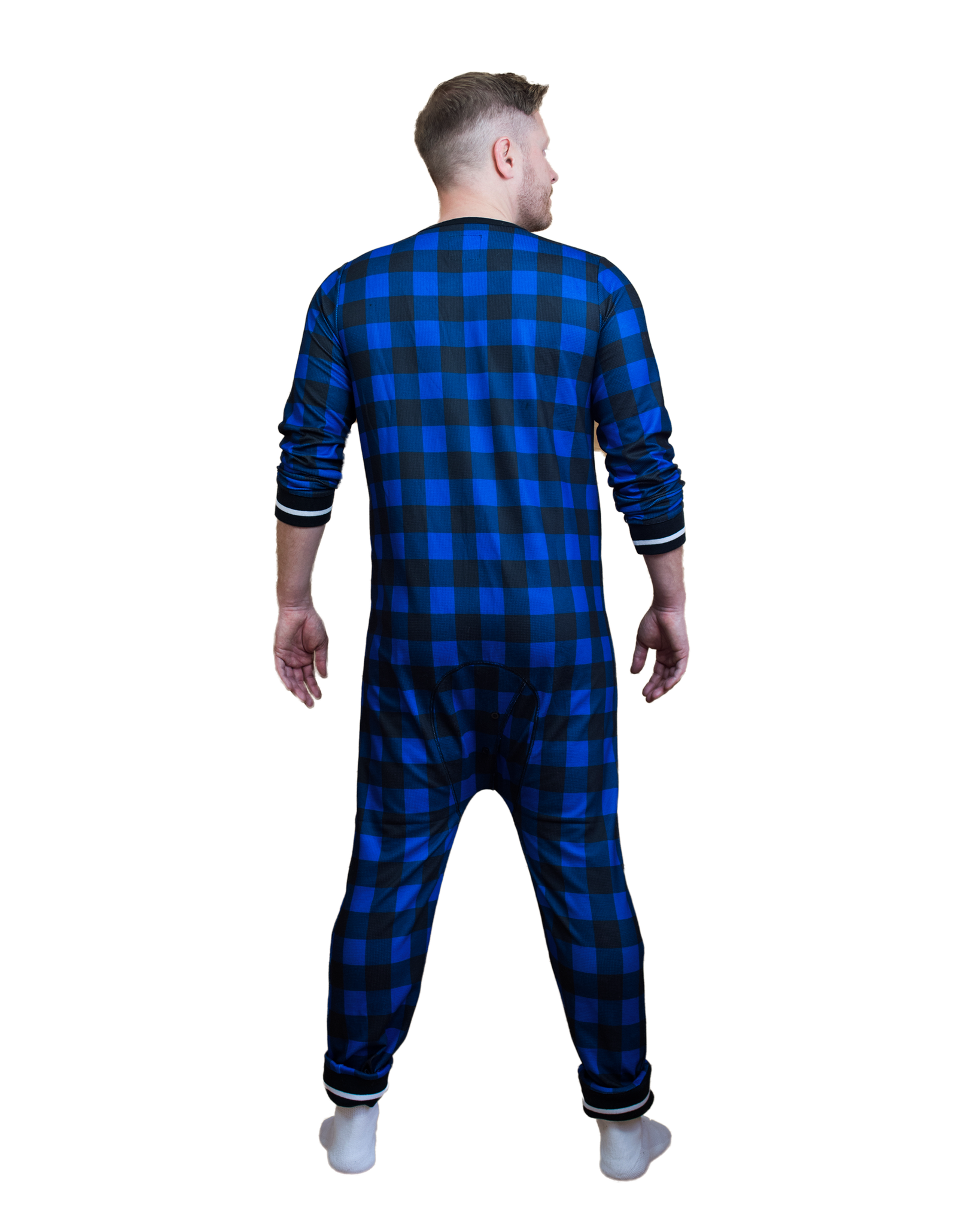 Pook Blue Plaid Union Suit